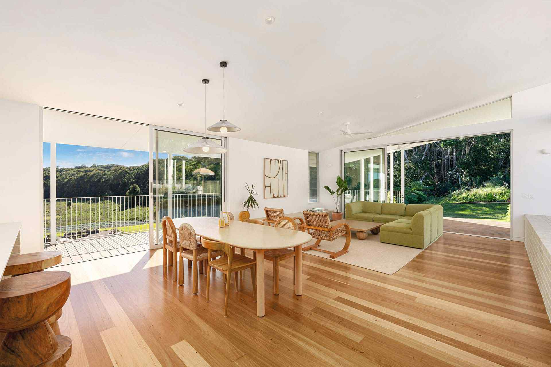 Solid timber flooring in a modern interior space