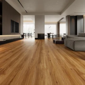 Australian Blackbutt engineered timber flooring in a modern living room