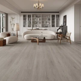 Light oak hybrid flooring in an open plan family home